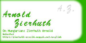 arnold zierhuth business card